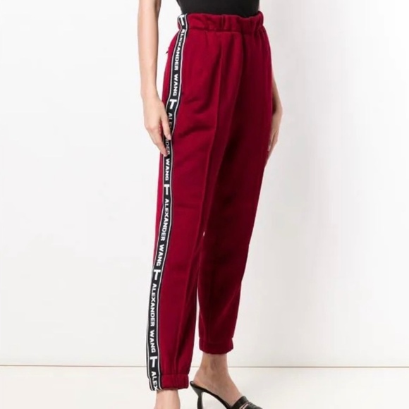 alexander wang logo tape jogger